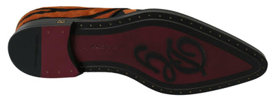 Chaussures habillées Dolce &amp; Gabbana à motif tigre et poils de poney