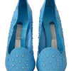 Dolce &amp; Gabbana Blaue Kristallblumen-CINDERELLA-Heels