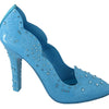 Dolce &amp; Gabbana Blaue Kristallblumen-CINDERELLA-Heels