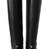 Jimmy Choo Black Leather Madalie 80 Boots Shoes