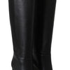 Jimmy Choo Black Leather Madalie 80 Boots Shoes