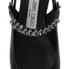 Jimmy Choo Black Patent Leather Mahdis Flat Shoes