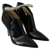 Jimmy Choo Black Leather Blaize 100 Pat Boots Shoes