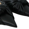 Jimmy Choo Black Leather Annabell Flat Shoes