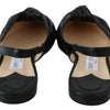 Jimmy Choo Black Leather Annabell Flat Shoes