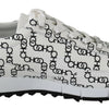 Jimmy Choo Monza Sneaker aus weißem und schwarzem Leder