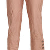 Ermanno Scervino Cotton Pink High Waist Cropped Trouser Pants