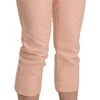 Ermanno Scervino Pink Low Waist Skinny Cropped Capri Pants