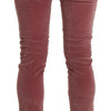 Ermanno Scervino – Rote Skinny-Hose aus Baumwolle mit mittlerer Taille