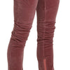 Ermanno Scervino – Rote Skinny-Hose aus Baumwolle mit mittlerer Taille