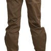 Ermanno Scervino Brown Mid Waist Straight Cotton Pants