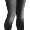 Acht Black Gray Washed Skinny Trouser Cotton Jeans