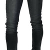 Acht – Schwarze Skinny-Jeanshose mit niedriger Taille und verwaschenem Schnitt