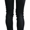 Acht – Schwarze Skinny-Jeanshose mit niedriger Taille und verwaschenem Schnitt