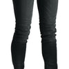 Acht – Blau verwaschene Skinny-Jeans mit niedriger Taille