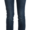 Acht Blue Washed Low Waist Skinny Denim Trouser
