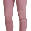 Acht Pink Mid Waist Skinny Stretch  Denim Pant