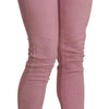 Acht Pink Mid Waist Skinny Stretch  Denim Pant