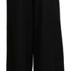 Dolce & Gabbana Black Wide Wool Leg Cropped Trouser Pant
