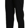 BENCIVENGA Black High Waist Straight Cropped Dress Pants