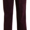 BENCIVENGA Purple Suede High Waist Straight Trouser Pants