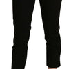 BENCIVENGA Black High Waist Skinny Cropped Dress Trouser Pants