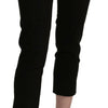 BENCIVENGA Black High Waist Skinny Cropped Dress Trouser Pants