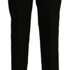 BENCIVENGA Black High Waist Straight Dress Trouser Pant