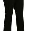 BENCIVENGA Black High Waist Straight Dress Trouser Pant
