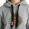 Dolce & Gabbana Gray Printed Hooded Exclusive Logo Sweater