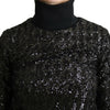 Pull col roulé élégant à paillettes Dolce &amp; Gabbana