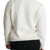 Dolce & Gabbana White Floral Wool Pullover Sunflower Sweater
