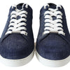 Jimmy Choo Miami Blue Denim Sneakers