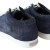 Jimmy Choo Miami Blue Denim Sneakers