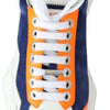 Jimmy Choo Diamond Blue Orange Leather Sneaker