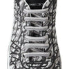 Jimmy Choo Silver Black Glitter Hawaii Sneakers