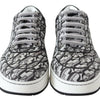 Jimmy Choo Silver Black Glitter Hawaii Sneakers
