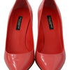 Escarpins élégants en cuir verni rose foncé Dolce &amp; Gabbana