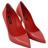 Escarpins élégants en cuir verni rose foncé Dolce &amp; Gabbana