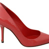 Escarpins élégants en cuir verni rose foncé Dolce &amp; Gabbana