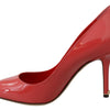 Escarpins élégants en cuir verni rose foncé Dolce &amp; Gabbana