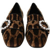 Mocassins Dolce &amp; Gabbana à imprimé léopard et cristaux