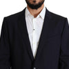 Dolce &amp; Gabbana Schwarzer Wollstretch-Mantel für Herren MARTINI Blazer