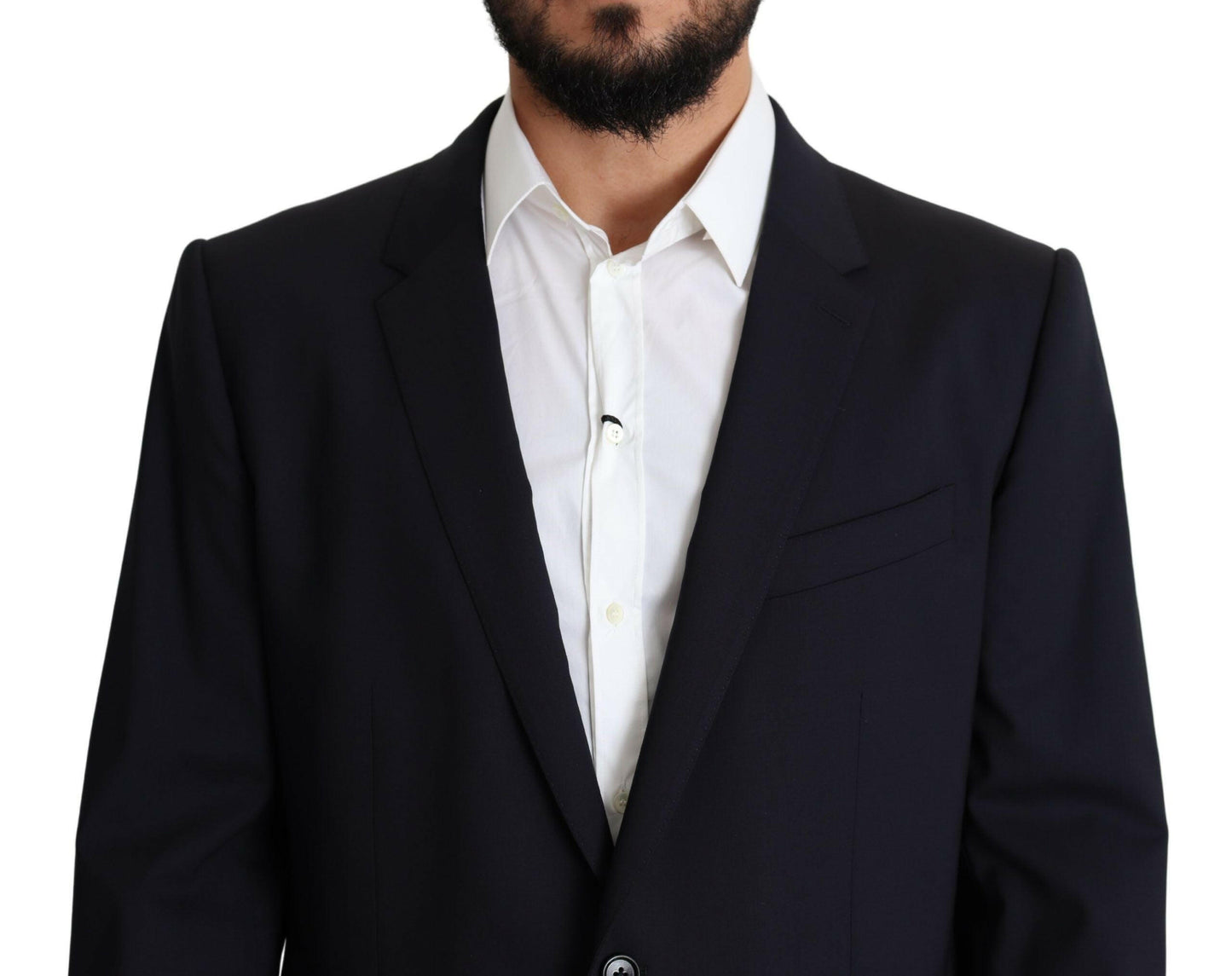 Dolce &amp; Gabbana Schwarzer Wollstretch-Mantel für Herren MARTINI Blazer