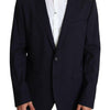 Dolce &amp; Gabbana Schwarzer Wollstretch-Mantel für Herren MARTINI Blazer