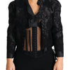 Dolce & Gabbana Black Lace Sheer Corset Organza Silk Jacket