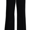 Dolce & Gabbana Black Cashmere Wide Leg Women Trouser Pants