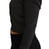 Dolce & Gabbana Black Gold Cropped Women Pullover Sweater