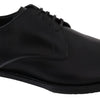 Dolce &amp; Gabbana Elegante Derby-Schuhe aus schwarzem Leder