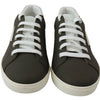 Dolce &amp; Gabbana Weiß Grün Leder Low Top Sneakers Schuhe